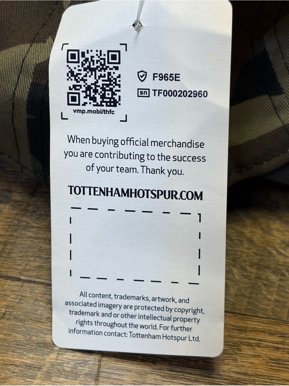NEW Tottenham Hotspur New Era 9twenty Camo Adjustable Hat Camouflage - Picture 14 of 14